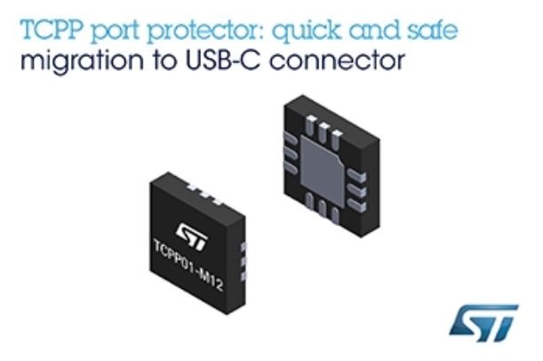 Complete USB Type-C Port-Protection IC from STMicroelectronics Simplifies Connectivity Upgrade for Mass-Market Devices